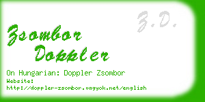 zsombor doppler business card